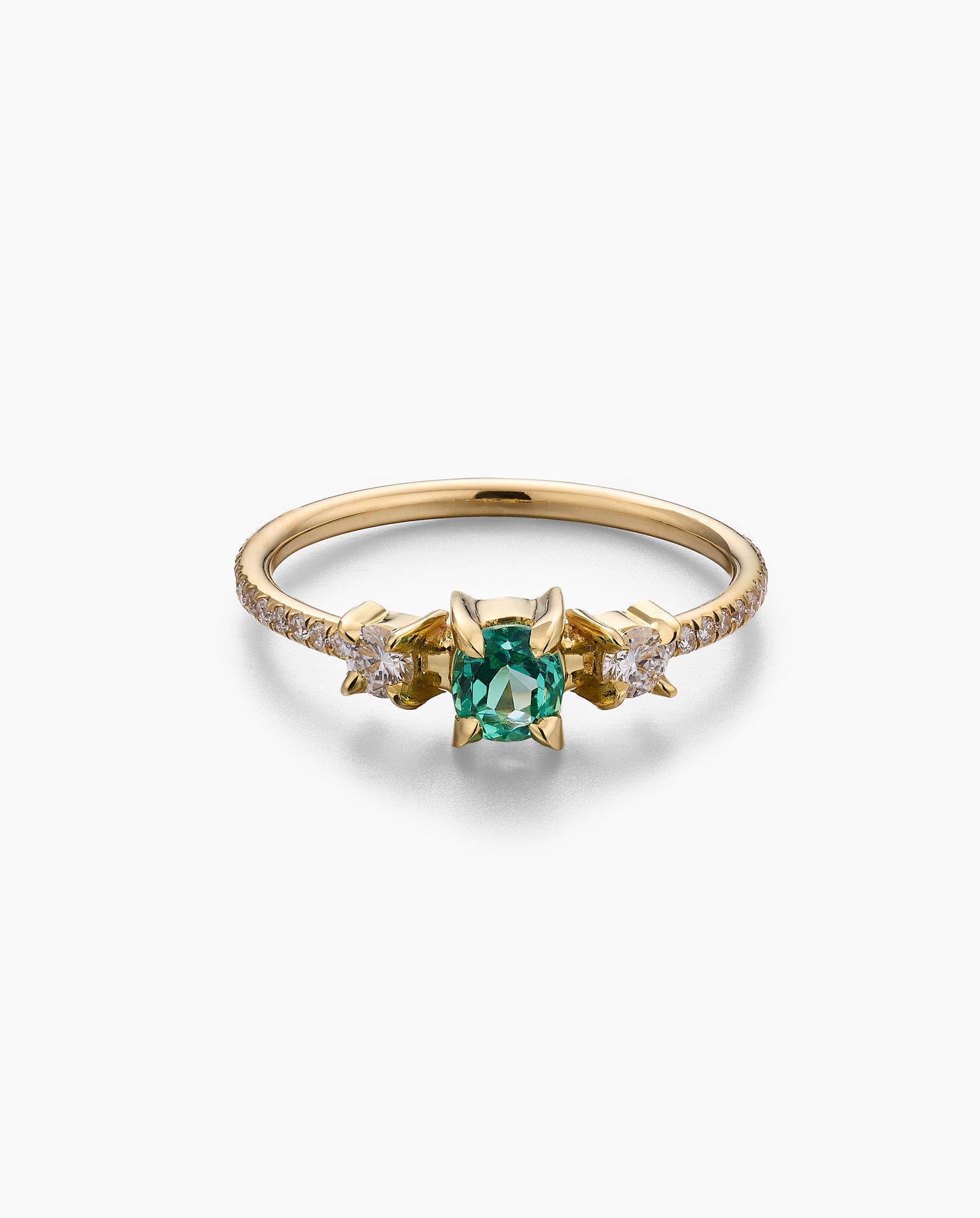 Cushion-cut Emerald Ring