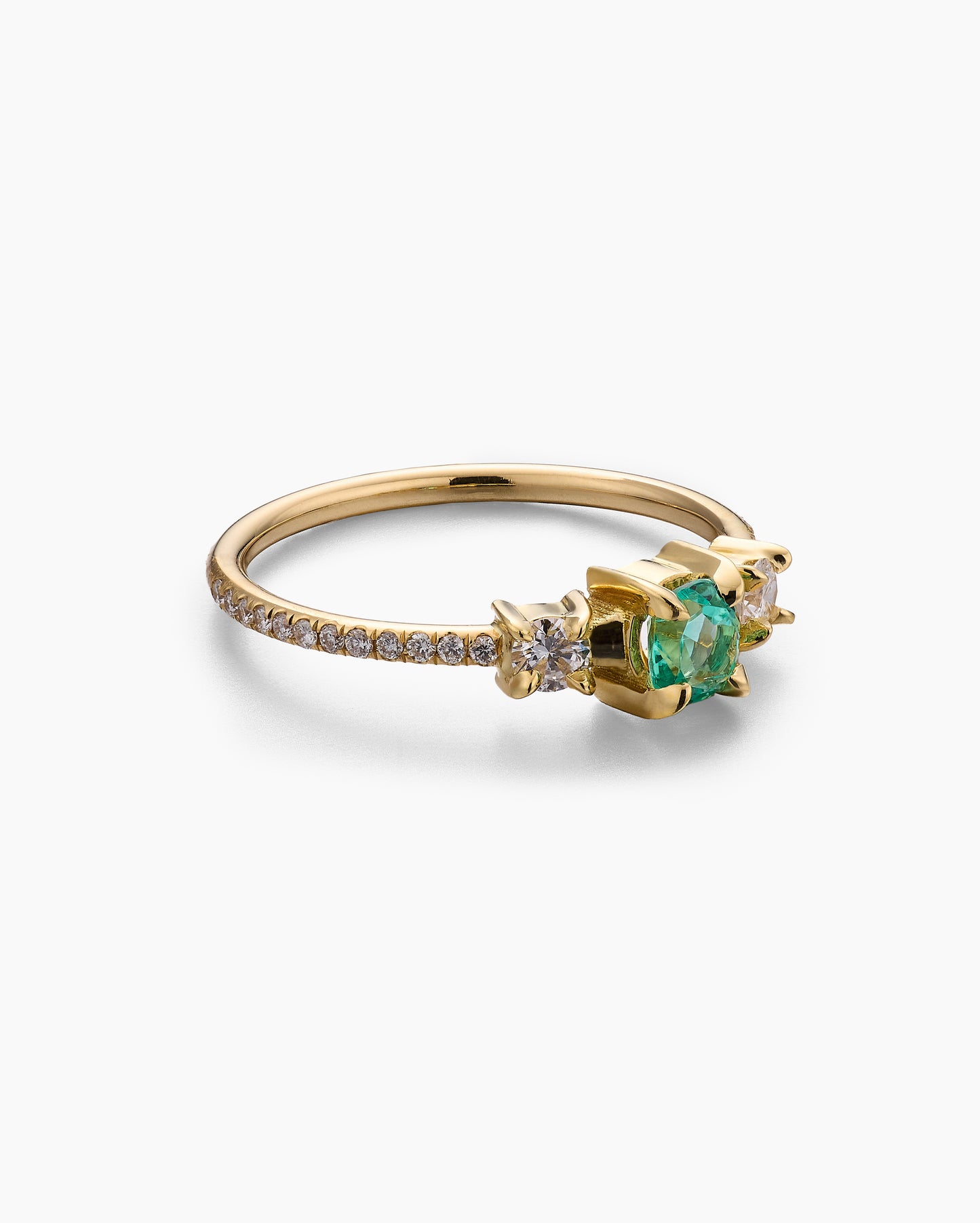 Cushion-cut Emerald Ring