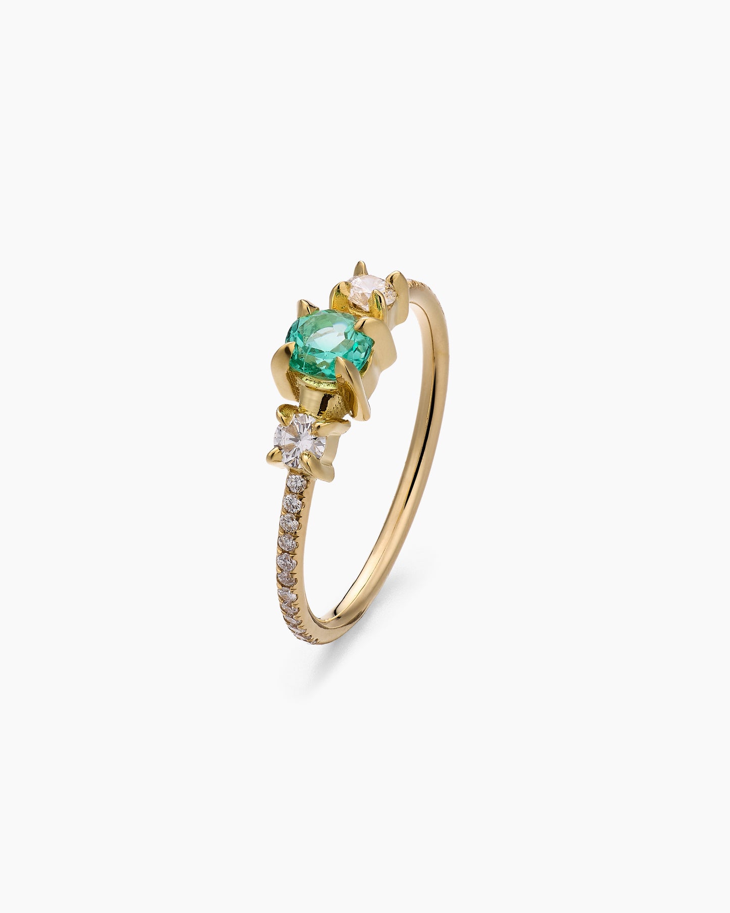 Cushion-cut Emerald Ring