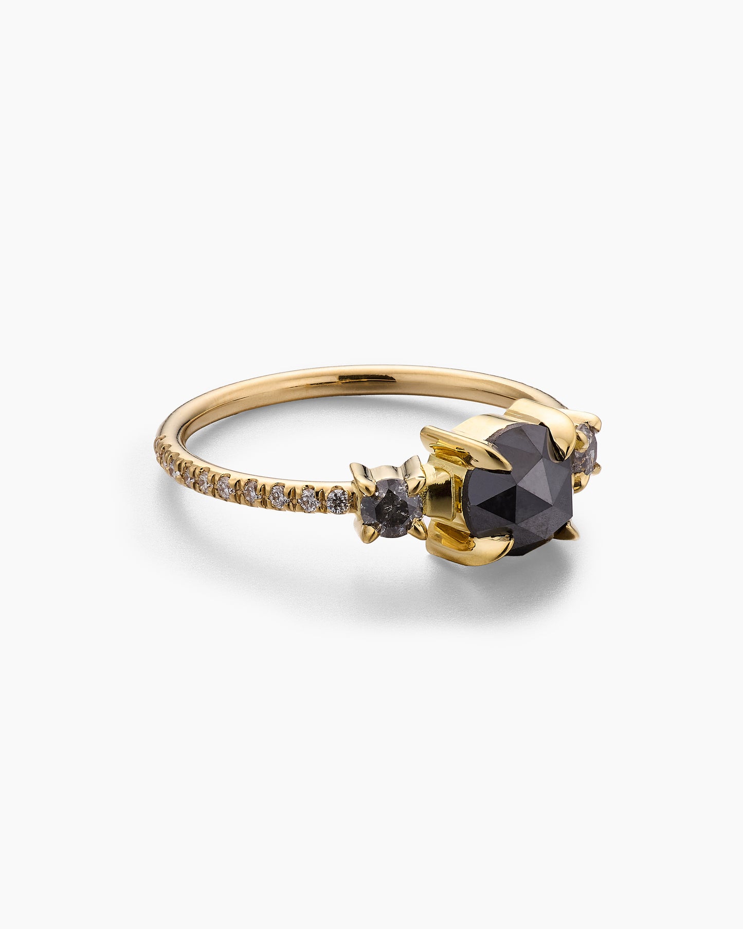 Black Rose-Cut Diamond Ring