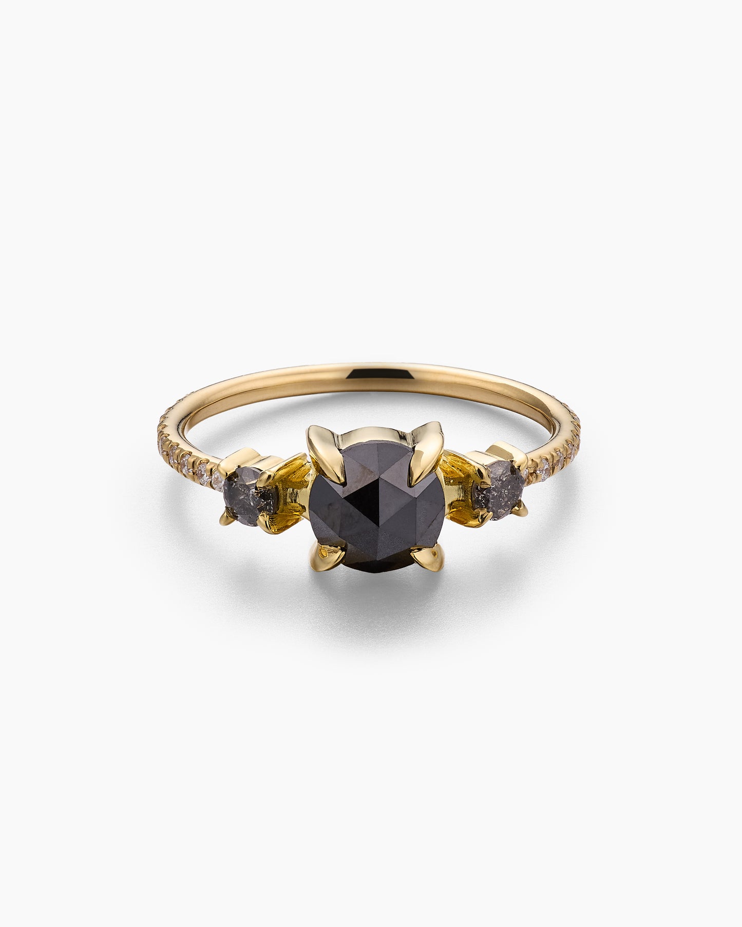 Black Rose-Cut Diamond Ring