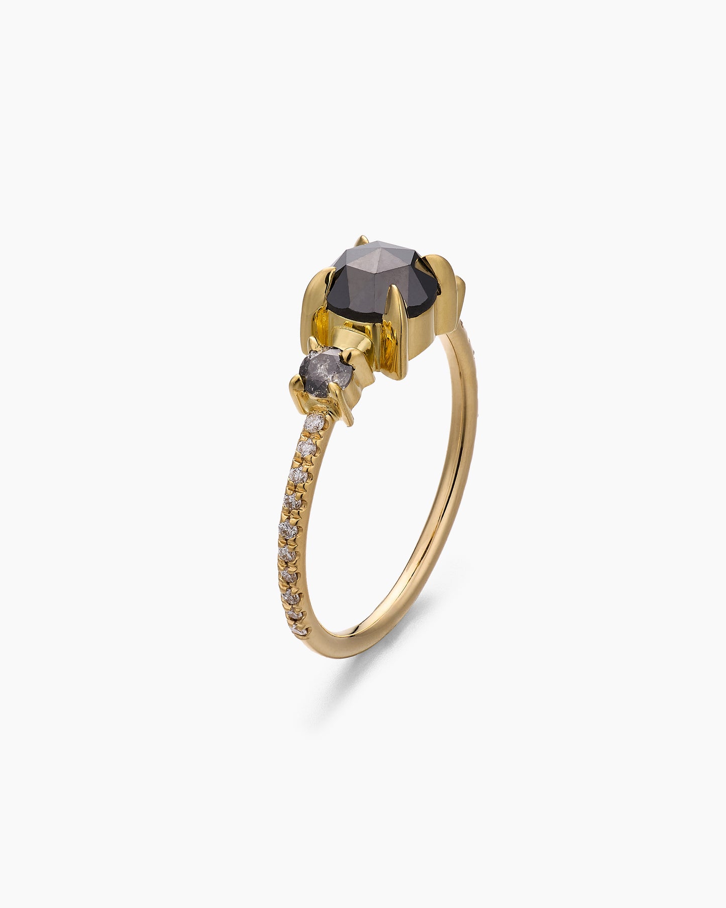 Black Rose-Cut Diamond Ring