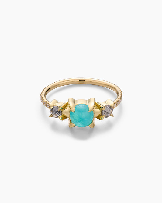Paraiba Tourmaline Cabochon Ring